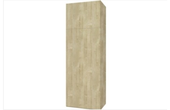 上置き付きオーダーワードローブ 奥行き56.6cm【棚板タイプ】 (幅80cm×高さ180cm+60cm) ナチュラルN 1枚目画像