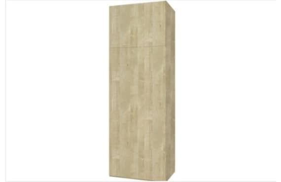 上置き付きオーダーワードローブ 奥行き56.6cm【棚板タイプ】 (幅80cm×高さ180cm+60cm) ナチュラルN 1枚目画像