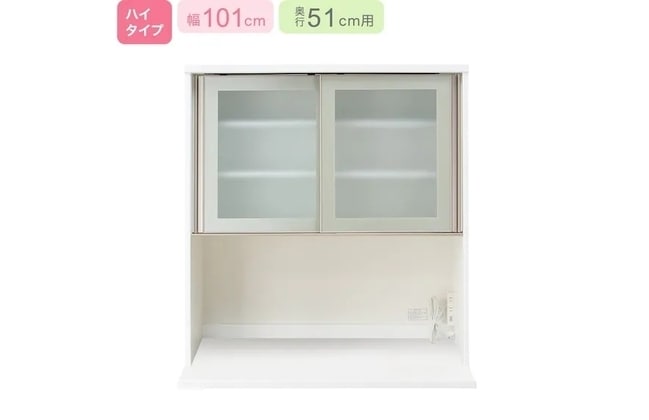 ニトリ　リガーレ100　キッチンボード　食器棚　ホワイト 楽天市場】キッチンボード (上置き付き リガーレ100KB上台ハイ