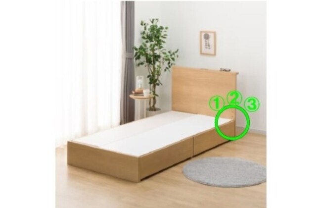 N-sleep マットレス付きベッドフレーム タンスのゲン ベッド マットレス付き シングル すのこベッド 宮付き