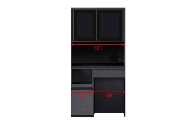 じ*ん様 【2023年6月購入】ニトリ　リガーレ100 カップボード　食器棚 キッチンボードリガーレ D50-100KB GYBK | ニトリネット【公式】 家具