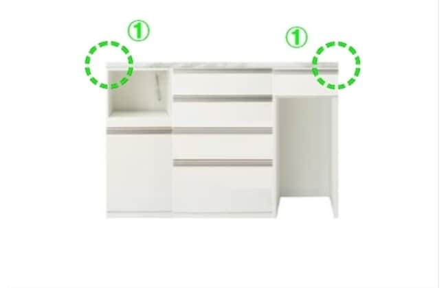 NITORI ニトリキッチンカウンター(リガーレ140CT WH) キッチンカウンター リガーレ 140 WH(セラミック天板 WH) | ニトリ