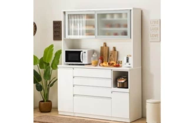 【7月末まで値下げ】送料込　組立済み　ニトリ食器棚レンジ台 楽天市場】[幅70cm] 省スペースレンジ台 (幅70cm WH) ニトリ