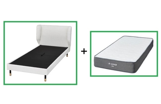 N-sleep マットレス付きベッドフレーム ニトリのシングルベッドフレーム&Nスリープマットレス 収納付きベッド