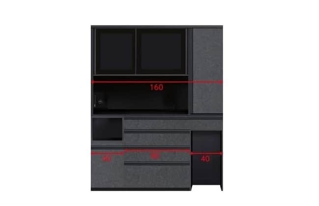 キッチンボード リガーレ 160 GYBK | ニトリネット【公式】 家具