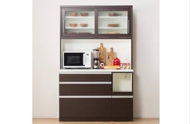 【みち】レジューム120cm 送料込み ニトリ（NITORI） 幅120cm キッチンボード( レジューム120-2AG-S WH