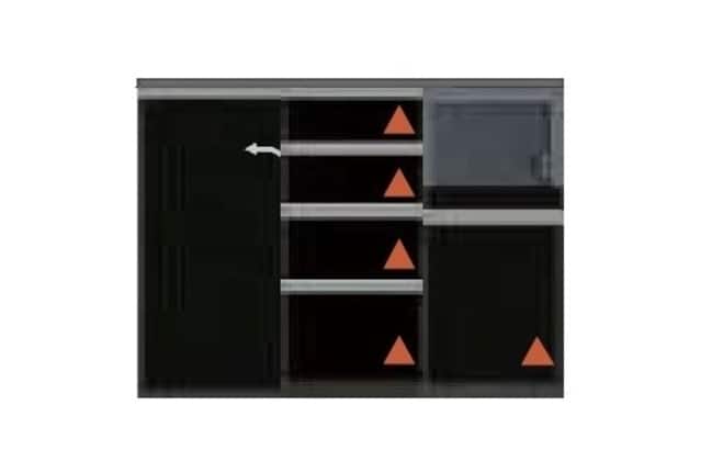 キッチンカウンター SC01K 120 BK | ニトリネット【公式】 家具