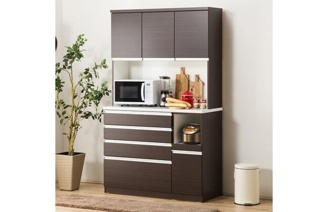 2024年購入　ニトリ キッチンボード レジューム 120-2TF-H DBR キッチンボード( レジューム120-2TF-H DBR/120-2QH-R DBR） | ニトリ