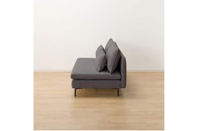 3人用ソファ(MS01 Nシールド MGY)+ヘッドレスト+フェザークッション