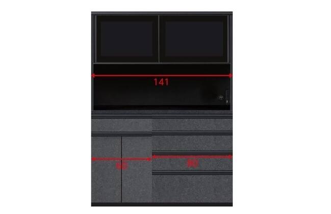 キッチンボードリガーレ GL-140KB/60T/80C D50 GYBK | ニトリネット