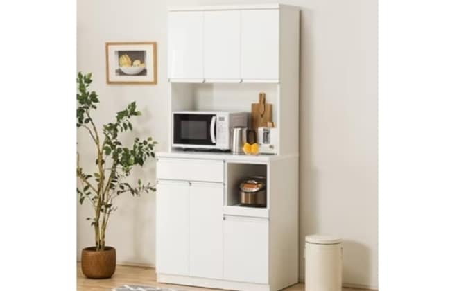 【値下げ相談可！】ニトリ　レジューム　90 ニトリ（NITORI） 幅90 キッチンボード(レジューム 90TF-H WH/90TH-R