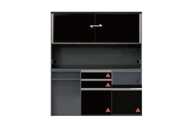 B-COMPANY　キッチンボード(180×89×43.5) F キッチンボード RCC-1903WH ホワイト インテリア 家具 収納 収納家具