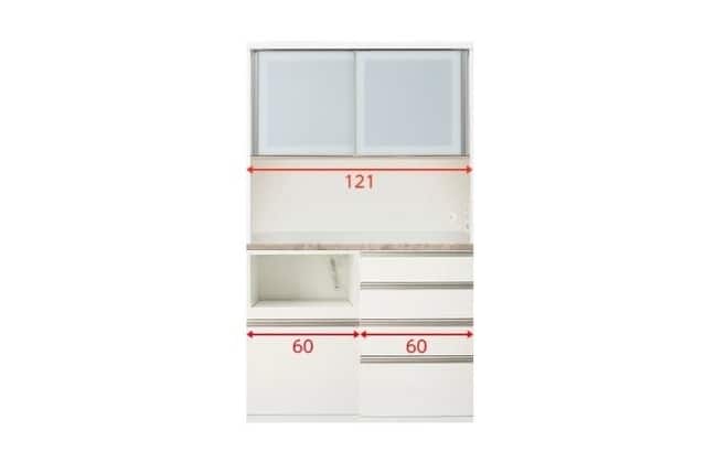 キッチンボード リガーレ 120 WH(セラミック天板 BE) | ニトリネット