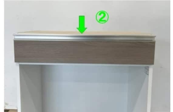 キッチンカウンター リガーレ 140 GYBK/GWWH 8枚目画像