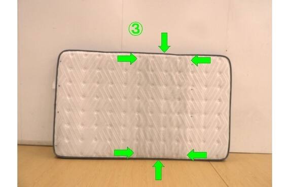 セミダブルベッドフレーム/マットレスセット(BN-002 LBR/NスリープハードH1-02CR VB) 9枚目画像