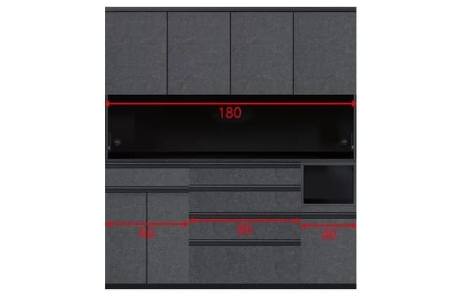 キッチンボードリガーレ TH-180KB/60T/80C/40J D50 GYBK | ニトリ