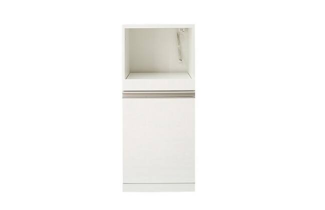 キッチンカウンター リガーレ WH(幅121 奥行50) 20cmストッカー付き