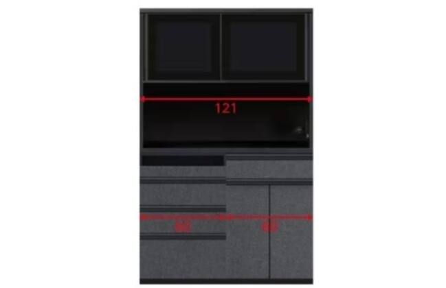 組み合わせキッチンボード リガーレ 120 BK | ニトリネット【公式