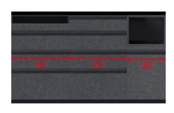 組み合わせキッチンボード リガーレ 160 BK  セラミック天板GYBK カウンタータイプ 1枚目画像