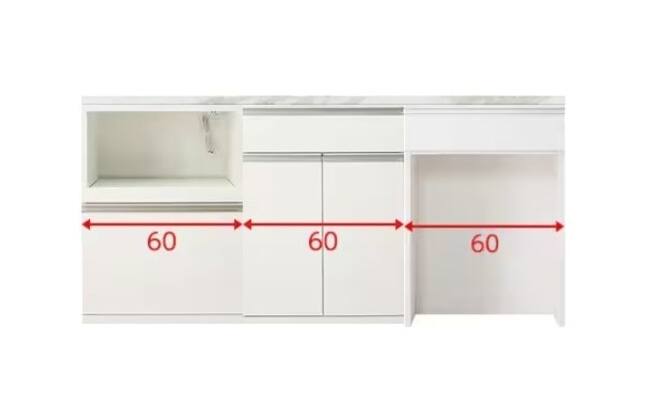 キッチンカウンター リガーレ 180 WH(セラミック天板 WH) | ニトリ