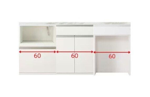 キッチンカウンター リガーレ 180 WH(セラミック天板 WH) | ニトリ 