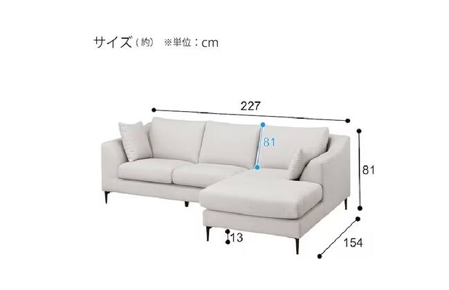 カウチソファ＋ヘッドレスト1個セット布張りタイプ(NポケットBS15 NS