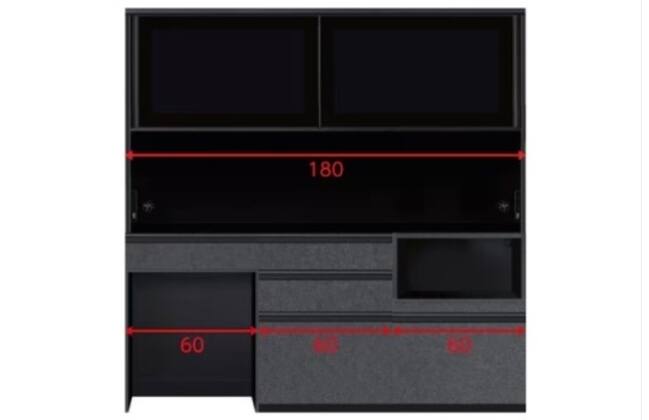 キッチンボード リガーレ 180 GYBK | ニトリネット【公式】 家具