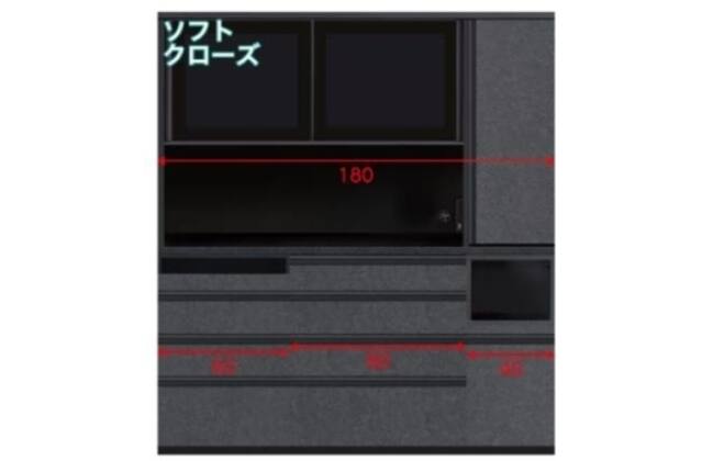 組み合わせキッチンボード リガーレ 180 BK | ニトリネット【公式