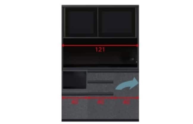 組み合わせキッチンボード リガーレ 120 BK | ニトリネット【公式