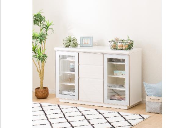 ニトリ 食器棚 ポスティア80DB キッチンボード ルカ】ニトリ 食器棚