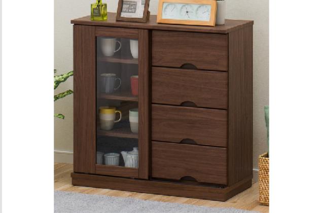 NITORI ニトリ サイドボード Nブレイス 家具 Ja2006 ｻｲﾄﾞﾎﾞｰﾄﾞNﾌﾞﾚｲｽ 80SSB MBR | ニトリネット【公式】 家具・インテリア通販