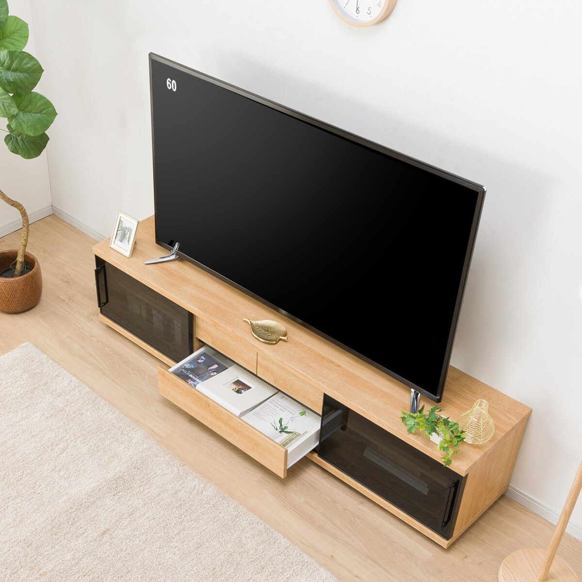 テレビ台(ローボードクローガ180LB MBR)通販 | ニトリネット