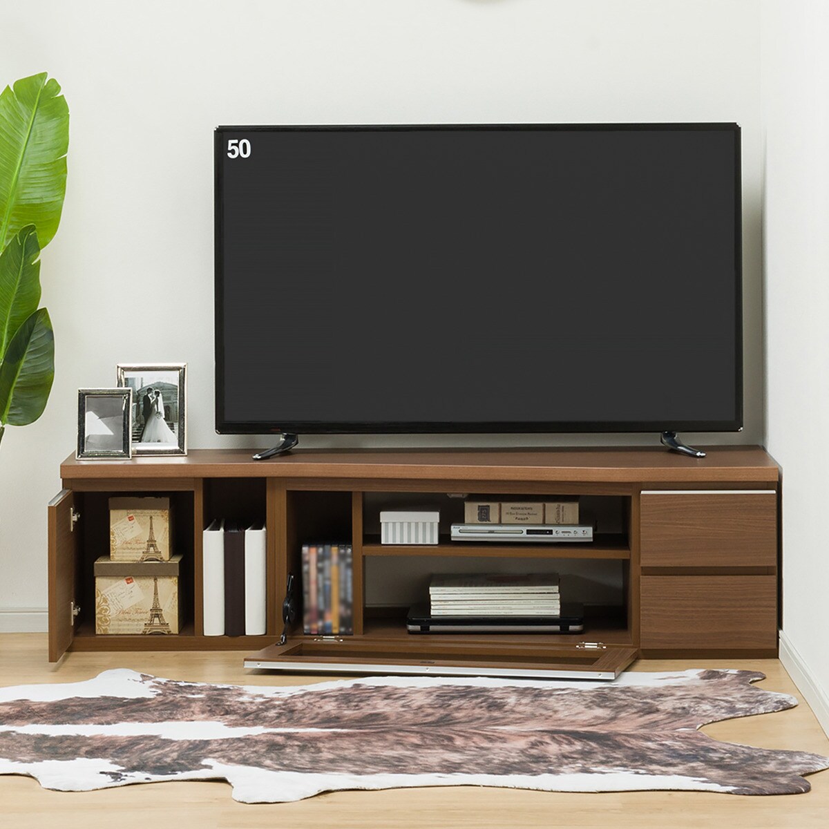コーナーテレビ台(セラ2 150MBR 右 C)