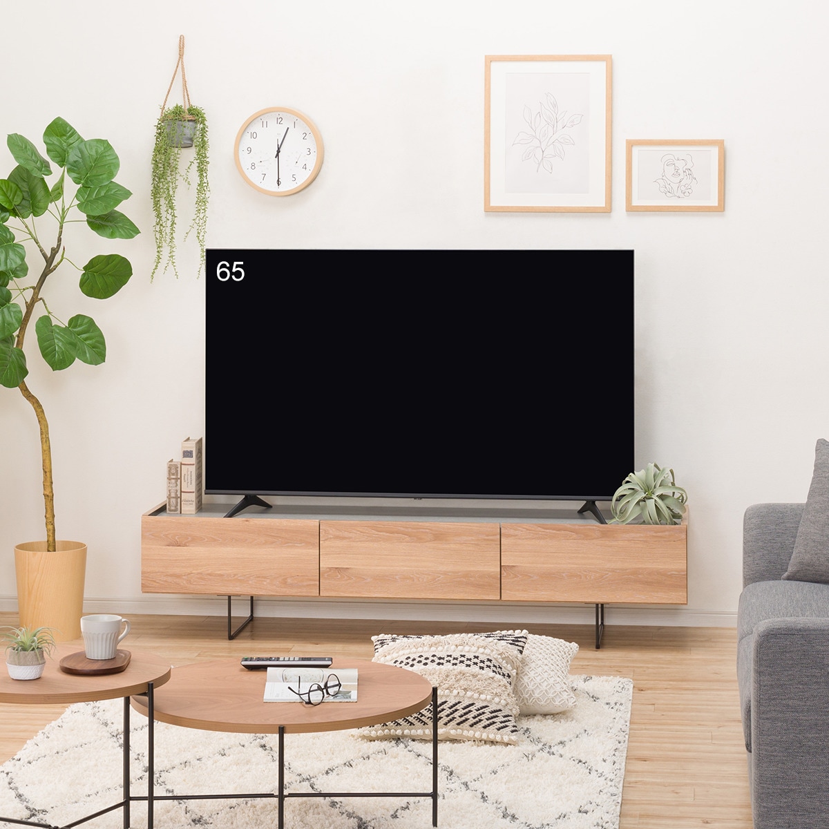 ニトリ ローボード(ブロリック4 156CK BK) テレビ台 TV台 TV