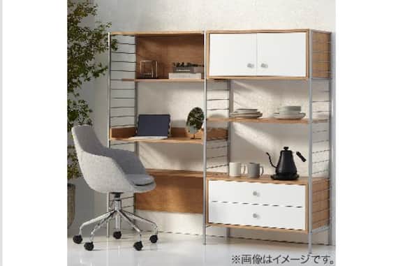 デスクシェルフASM001DS160 WH 5枚目画像