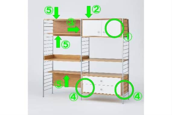 デスクシェルフASM001DS160 WH 8枚目画像