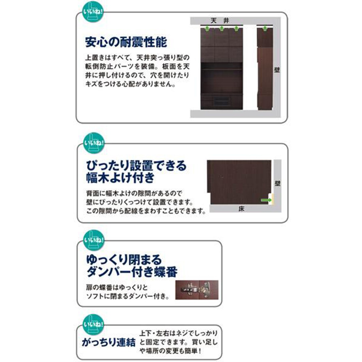 上置き付き壁面ユニットキャビネット(ウォーレン 40-2D3H DBR 左開き)通販 | ニトリネット【公式】 家具・インテリア通販 上置き付き壁面ユニットキャビネット(ウォーレン 40-2D3H DBR 左開き)通販 | ニトリネット【公式】 家具・インテリア通販