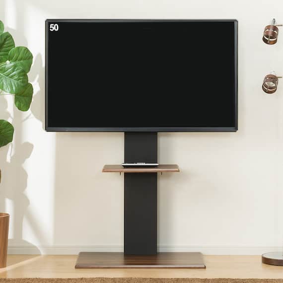 壁寄せテレビスタンド(トエルH-MBR/BK) 7枚目画像