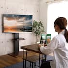 壁寄せテレビスタンド(トエルH-MBR/BK) 8枚目画像