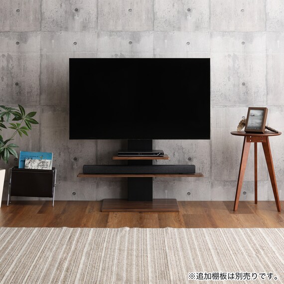 壁寄せテレビスタンド(トエルL-MBR/BK) 9枚目画像