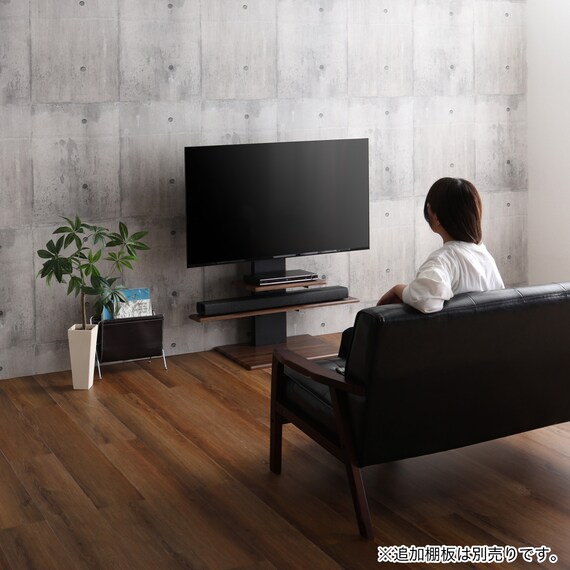 壁寄せテレビスタンド(トエルL-MBR/BK) 12枚目画像
