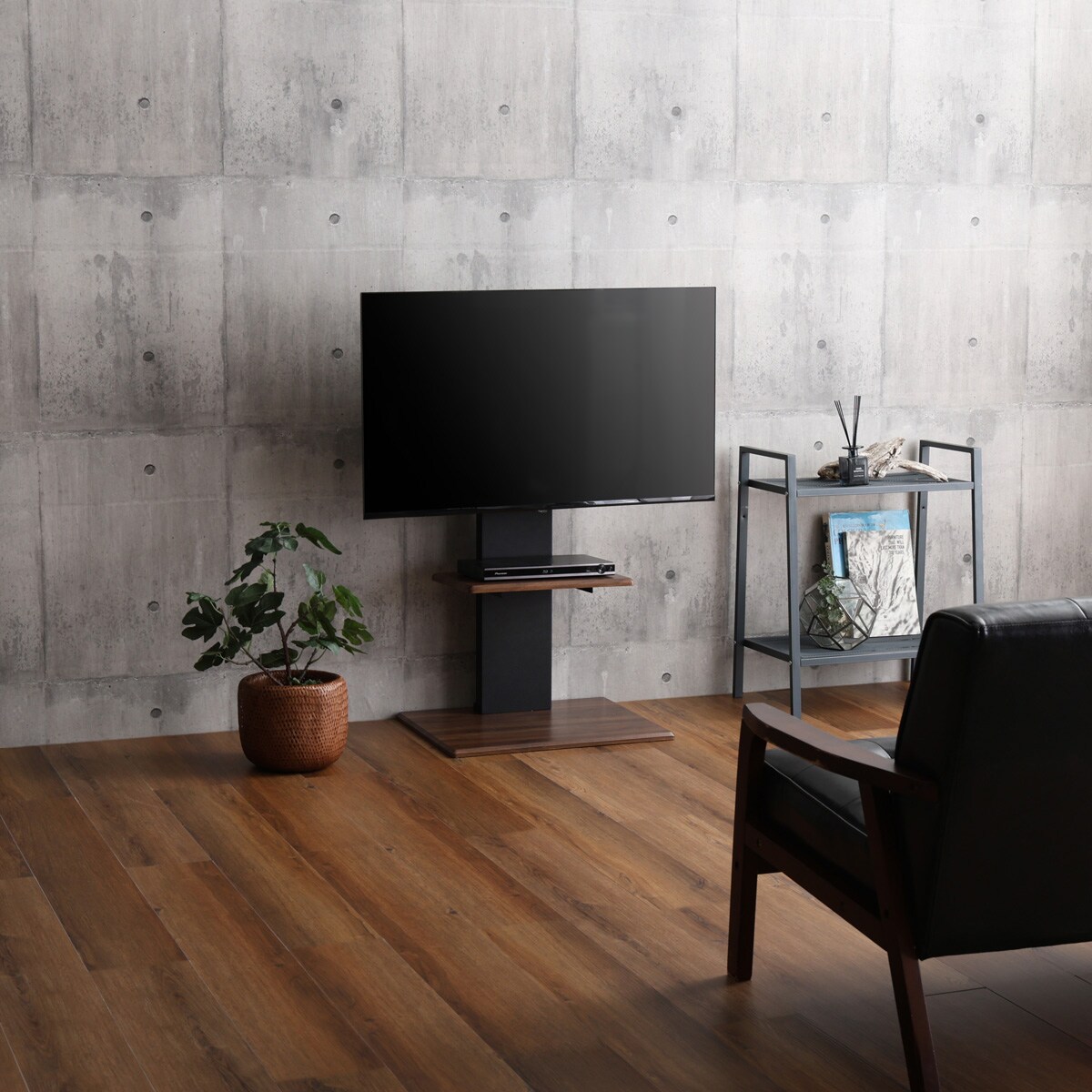 壁寄せテレビスタンド(トエルL-MBR/BK) | ニトリネット【公式】 家具