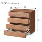 壁面ユニット(追加パーツコネクト 引出し4段 BOX MBR) 2枚目画像