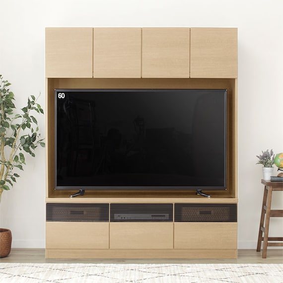 上置き付き壁面ユニットテレビボード(ウォーレン 150セット NA) 4枚目画像