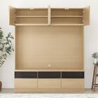 上置き付き壁面ユニットテレビボード(ウォーレン 150セット NA) 6枚目画像