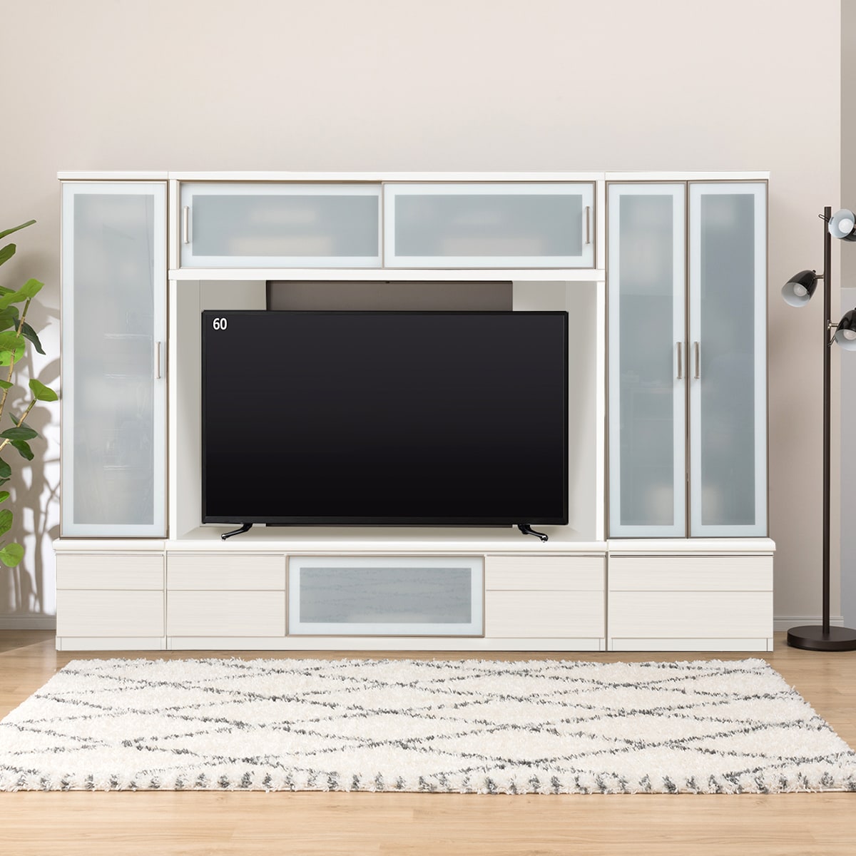 テレビボードセット（ポスティアN160WH/キャビネット60WH/キャビネット40WH）