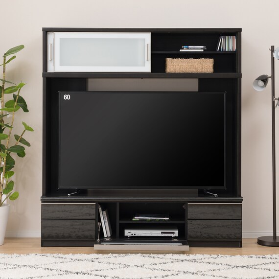 テレビボードセット (ポスティアN160BK/キャビネット60BK/キャビネット 