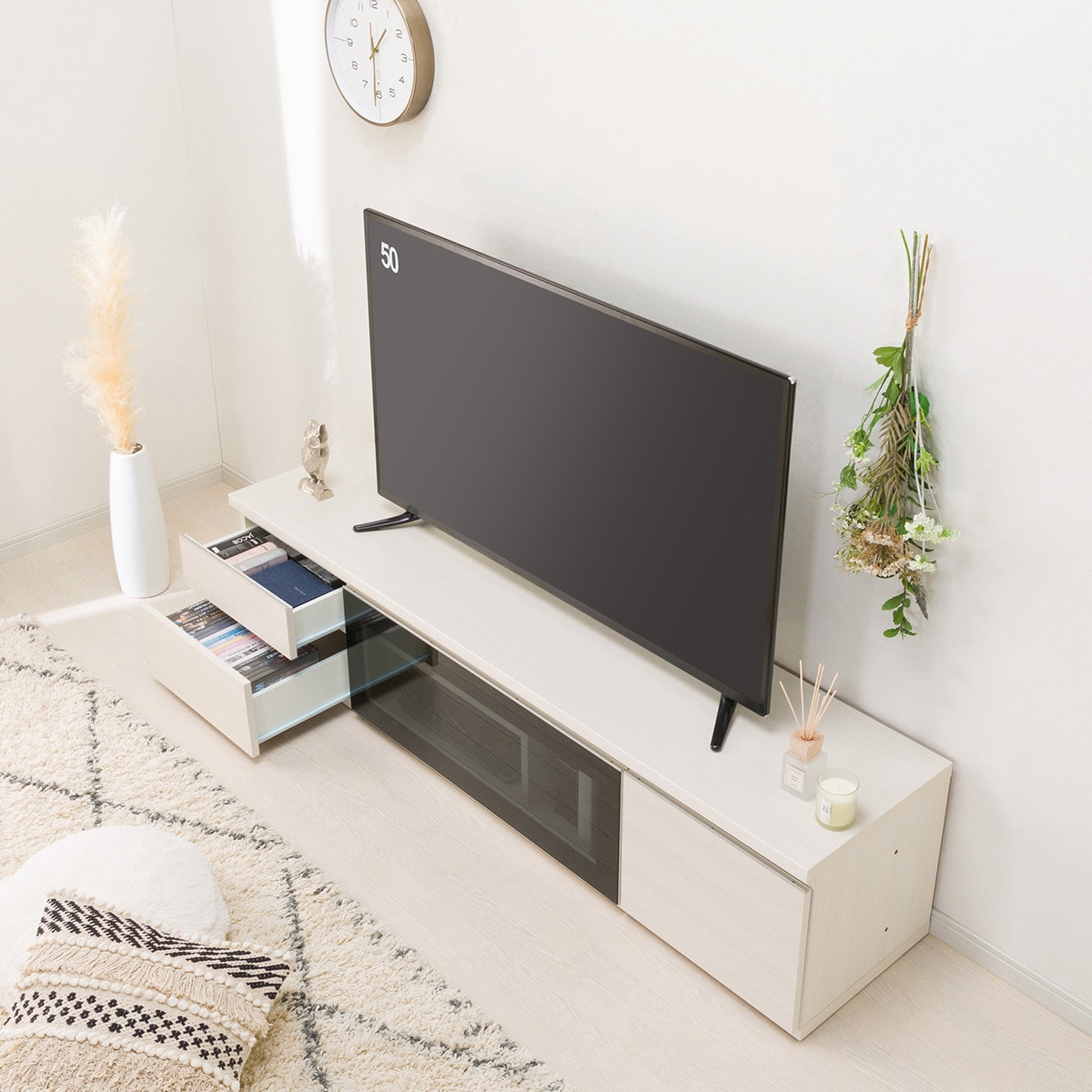 テレビボード　170 テレビボード 幅170 壁面 収納 TVボード 引出し スタイリッシュ