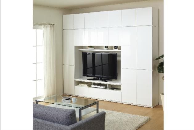 【梱包②】ニトリ　テレビボード(ポルテ 150TV WH) 幅150cm] 美しい光沢の壁面収納シリーズ テレビボード (ポルテ 150TV