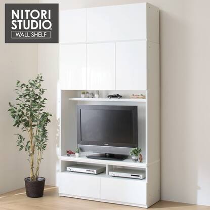 テレビボード上置セット(ポルテ120TV WH/上置 ポルテ120U WH)通販 